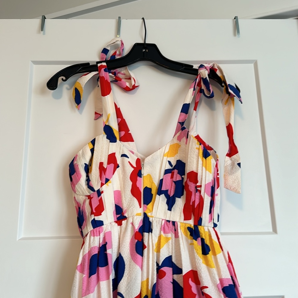 EUC Kate Spade New York Summer Flowers Tiered Dress in Cream Multi Size 0 - Picture 10 of 10
